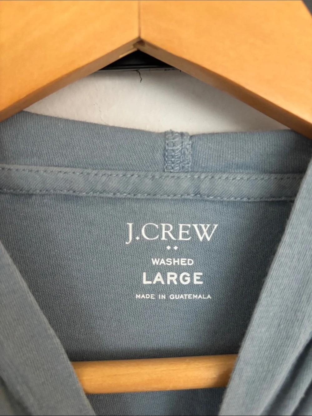 J. Crew Light Blue Hooded Long-Sleeve Shirt